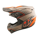 Motocrosshelm Troy Lee Designs GP Pro Segment in Taupe mit visier und Belüftungsöffnungen, sportliches Design, Schutz für Motocrossfahrer