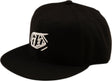 Schwarzer Troy Lee Designs Snapback Cap mit rundem Badge-Design, Freizeitbekleidung, modischer Baseballcap, sportliches Accessoire