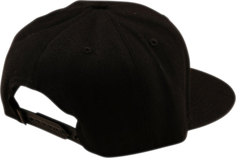 Troy Lee Designs Curved Snapback Badge Cap in Schwarz, stilvolle Freizeitbekleidung mit Markenlogo vorne, langlebiges Material