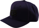 Troy Lee Designs Curved Snapback Badge Indigo Cap, Freizeitbekleidung mit Markenlogo und gebogenem Schirm, modisch und bequem