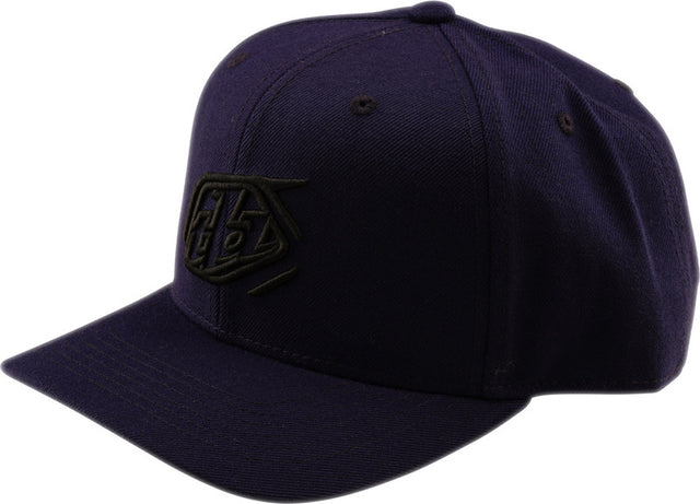 Troy Lee Designs Curved Snapback Badge Indigo Cap, Freizeitbekleidung mit Markenlogo und gebogenem Schirm, modisch und bequem