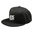 Troy Lee Designs Snapback Cap mit flachem Schirm und Badge-Design in Schwarz, Freizeitbekleidung für Streetwear.