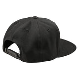 Schwarzer TROY LEE DESIGNS Snapback Cap mit Flachbund und Badge-Design, Freizeitbekleidung, modisches Streetwear-Accessoire