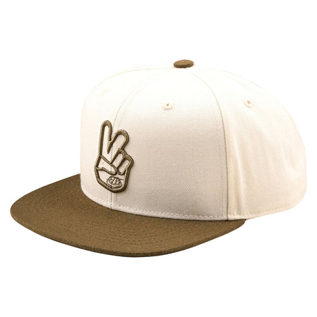 TROY LEE DESIGNS Peace Cap, flacher Bill Snapback, Freizeitbekleidung, schwarzer Baseballmütze mit Peace-Design.