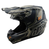 Schwarzer Troy Lee Designs GP Pro Trooper Motocrosshelm mit Belüftungsöffnungen und visier, Schutzhelm für Offroad-Motocross