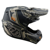 Motocrosshelm von TROY LEE DESIGNS GP Pro Trooper in Schwarz und Caper, leichter Schutzhelm für Offroad-Motocross.