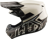 Motocrosshelm Troy Lee Designs GP Pro MIPS Mono in Pumice mit Visier und Belüftungsöffnungen, leichter Schutzhelm für Offroad-Fahrten.