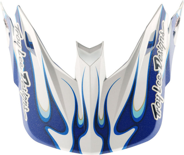 Troy Lee Designs Se5 Composite Motocrosshelmschirm in Torched Blau, Helmzubehör, Schutz für Crosshelm, sportliches Design