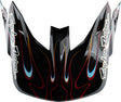Troy Lee Designs Se5 Carbon Motocrosshelmschirm in Schwarz und Rot, Helmzubehör für Schutz und Stil beim Motocross.