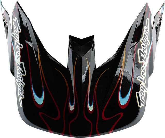 Troy Lee Designs Se5 Carbon Motocrosshelmschirm in Schwarz und Rot, Helmzubehör für Schutz und Stil beim Motocross.