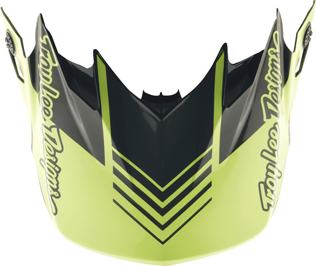 Motocross-Helmzubehör von TROY LEE DESIGNS, Neon Gelb/Schwarz, mit GP Pro Segment Helmvisier, auf Bild sichtbar.