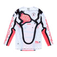 Troy Lee Designs MX-Jersey Se Ultra Membran in Weiß und Infra-Rot, atmungsaktive und wasserdichte Motocross-Trikot, seitlich sichtbar