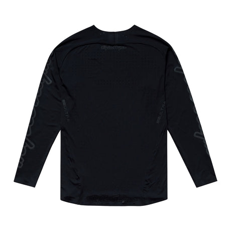 Schwarze Troy Lee Designs Se Ultra Mono MX-Jersey mit langem Arm und stylischem Design, ideal für Motocross-Fahrten.