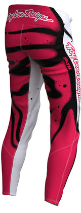 Troy Lee Designs MX-Hose Se Ultra Membran in Weiß und Neonrot, wasserabweisend und atmungsaktiv für Motocross.
