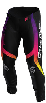 TROY LEE DESIGNS MX-Hose Se Pro Stripes in Schwarz und Bunt mit Streifenmuster, strapazierfähig und bequem für den Motorsport.