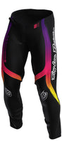 TROY LEE DESIGNS MX-Hose Se Pro Stripes in Schwarz und Bunt mit Streifenmuster, strapazierfähig und bequem für den Motorsport.