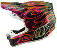 Troy Lee Designs Se5 Carbon MIPS Motocrosshelm in Schwarz und Violett mit auffälligem Design, Schutz und Belüftung.