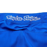 MOTOCROSS-Hose Troy Lee Designs Se Pro Solo in Blau mit robustem Stoff und elastischen Einsätzen, seitliche Taschen und flexible Passform