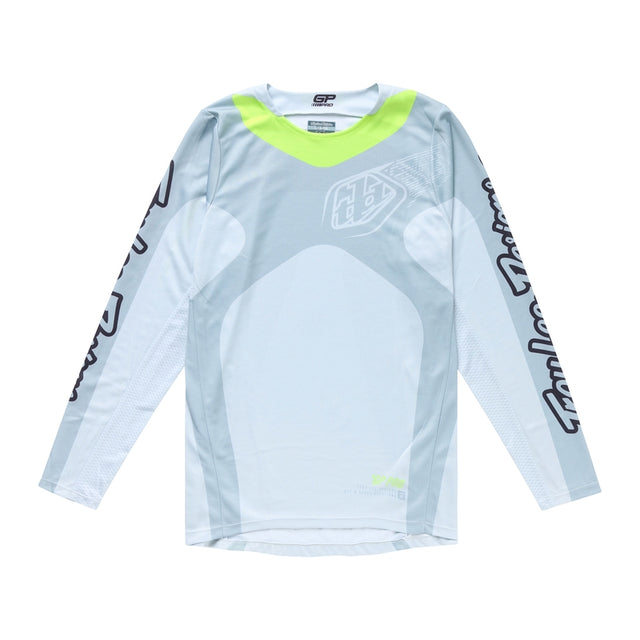 Troy Lee Designs GP Pro Frames MX-Jersey Vapor/Grau, atmungsaktive Motocross-Jacke mit TLD-Logo und robustem Design.