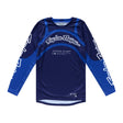 Troy Lee Designs GP Pro Swerve MX-Jersey in Dunkelblau und Blau, sportliches Motocross-Trikot mit Logo und atmungsaktivem Material
