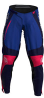 Troy Lee Designs GP Pro MX-Hose in Dunkelblau und Weiß, strapazierfähige Motocross-Hose mit elastischem Bund und Protektoren.