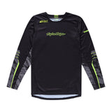 Schwarze Troy Lee Designs Scout GP Pro MX-Jersey mit langen Ärmeln und sportlichem Design, für Motocross-Fahrer.