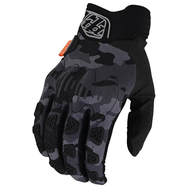 Troy Lee Designs Scout Gambit MX-Handschuhe in Grau und Schwarz mit Camouflage-Muster, für Motorsport und Offroad-Fahrten