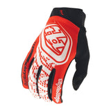 Rote und weiße MX-Handschuhe von Troy Lee Designs GP Pro Frame, strapazierfähig und perfekt für den Motocross-Sport.