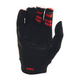 Troy Lee Designs GP Pro MX-Handschuhe in Rot und Weiß mit robustem Material und verstärkten Handflächen.