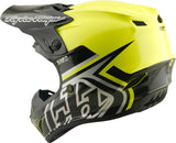 Motocrosshelm Troy Lee Designs GP Pro Mips für Kinder, Mono Flo Gelb, with visier und Belüftung, sicherer Schutz für junge Fahrer
