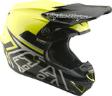 Motocrosshelm Troy Lee Designs GP Pro MIPS Kinder Mono Flo in Gelb, leichter Helm mit MIPS-Schutz für Kinder.