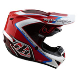 Motocrosshelm für Jugendliche von TROY LEE DESIGNS, rot-weiß, mit robustem Schutz und aerodynamischem Design.