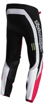 Jugend-Motorradhose TROY LEE DESIGNS Se Pro Stripes in Neonrot und Schwarz mit Streifenmuster, robustes MX-Hose Design.