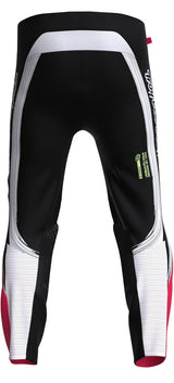 Jugend-MX-Hose von Troy Lee Designs Se Pro Stripes in Neonrot und Schwarz, mit sportlichem Design und elastischem Material.