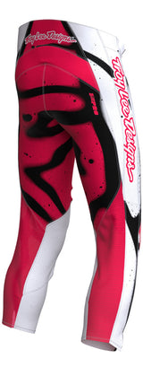Troy Lee Designs GP Pro Membran Jugend-Motorradhose in Weiß und Neonrot, langlebiges MX-Hose für junge Fahrer