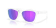 OAKLEY Frogskins S Sonnenbrille mit poliertem Rahmen und Prizm Violet Gläsern, stylischer Schutz für die Augen