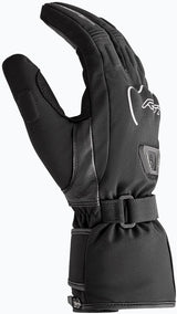 Schwarze RST Axiom beheizte wasserdichte Motorradhandschuhe mit robustem Design und reflektierenden Elementen.