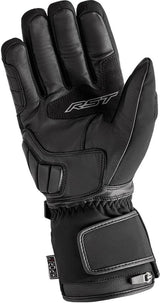 Schwarze RST Axiom beheizte wasserdichte Motorradhandschuhe, strapazierfähig und ideal für kaltes Wetter.