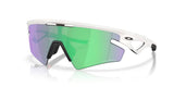 OAKLEY Sphaera™ Slash Sonnenbrille in mattem Vapor mit Prizm Road Jade Gläser, stilvolle Sportsonnenbrille, Nahaufnahme