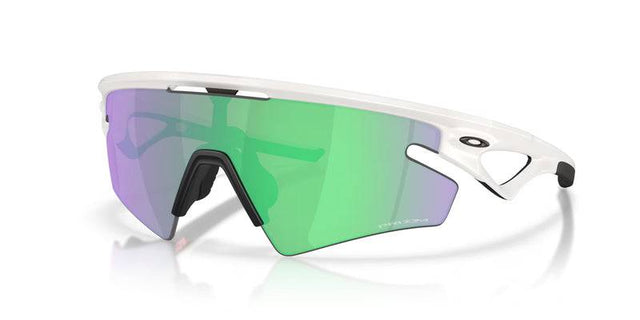 OAKLEY Sphaera™ Slash Sonnenbrille in mattem Vapor mit Prizm Road Jade Gläser, stilvolle Sportsonnenbrille, Nahaufnahme