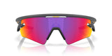 OAKLEY Sphaera™ Slash Sonnenbrille in mattem Carbon mit Prizm Road Gläsern, sportliche Brille für Radfahren und Outdoor-Aktivitäten