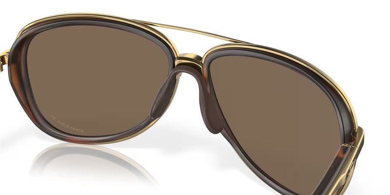 OAKLEY Split Time Sonnenbrille braun Tortoise - Prizm Rose Gold Polarized Gläser