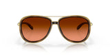 OAKLEY Split Time Sonnenbrille in Braun Tortoise mit Prizm braun Gradient Gläser, stilvolle Brille für den Sonnenschutz