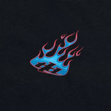 Schwarzes Troy Lee Designs Torched T-Shirt aus Freizeitbekleidung mit auffälligem Druck, bequemes Baumwollmaterial, modernes Design