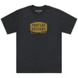 Schwarzes Troy Lee Designs Stamp T-Shirt aus Freizeitbekleidung, mit auffälligem Logo-Design auf der Vorderseite.