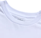 Troy Lee Designs Signature T-Shirt in Weiß und Schwarz, Freizeitbekleidung, bequemes T-Shirt mit Logo-Design, frontale Ansicht