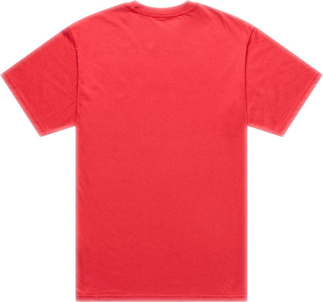 Jugend T-Shirt von TROY LEE DESIGNS, Signature Serie, in leuchtendem Scarlet, lässige Freizeitbekleidung, sichtbare Frontansicht