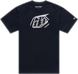 Schwarzes T-Shirt für Jugendliche von TROY LEE DESIGNS mit Badge-Design, Freizeitbekleidung, bequem und stylisch.