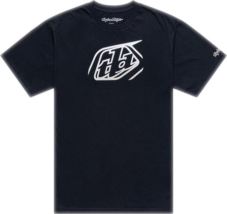 Schwarzes T-Shirt für Jugendliche von TROY LEE DESIGNS mit Badge-Design, Freizeitbekleidung, bequem und stylisch.