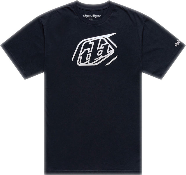 Schwarzes T-Shirt für Jugendliche von TROY LEE DESIGNS mit Badge-Design, Freizeitbekleidung, bequem und stylisch.